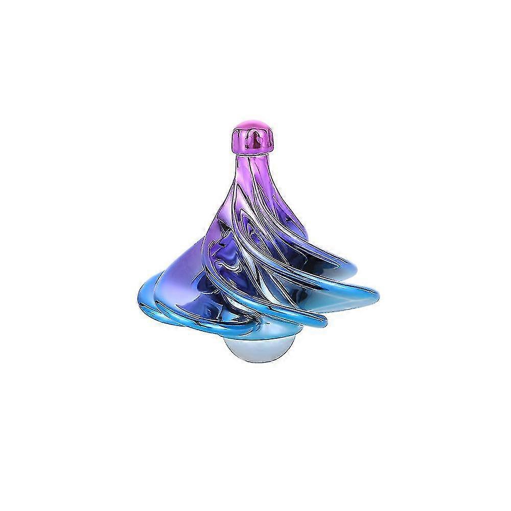 Mini Spinning Top Gyro Desktop Toys For Kid Adults With Anxiety Autism And Stress Relief (multicolour) Two-color Colorful