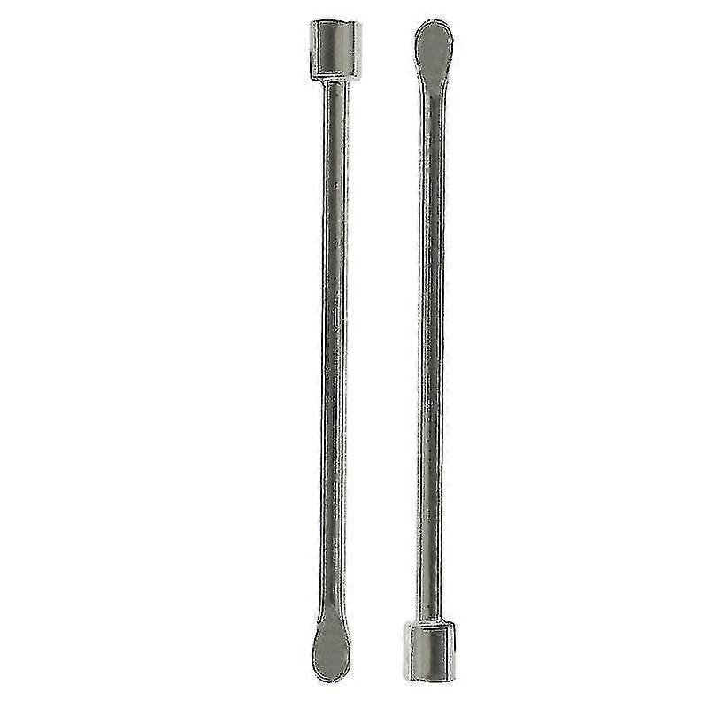 10 Pack 6cm Menos Aço Mini Spoon Tool Tube Cleaning Spoon Tool
