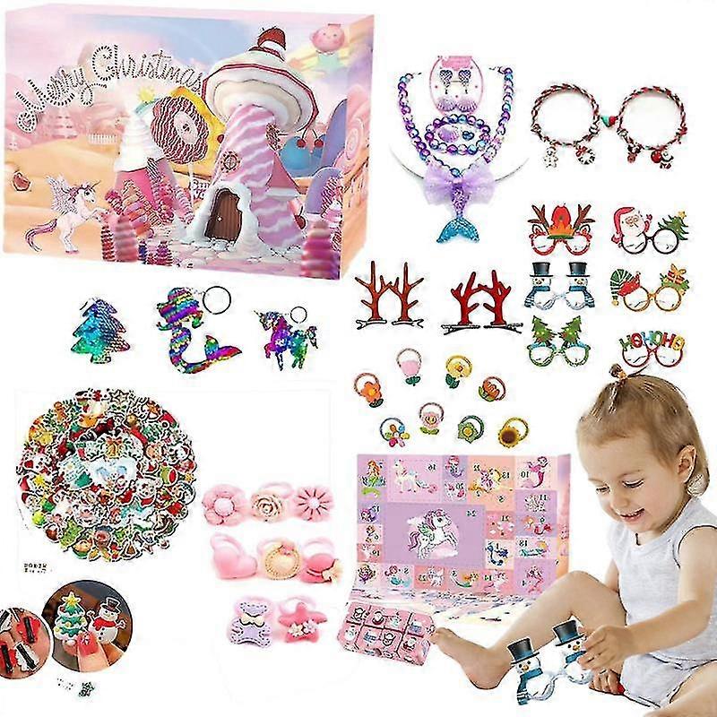 Calendar de Advent pentru fete Crăciun Advaent Calendar Cadou Set Countdown Calendar Surprize Noutate Doll Cadouri Multifuncționale