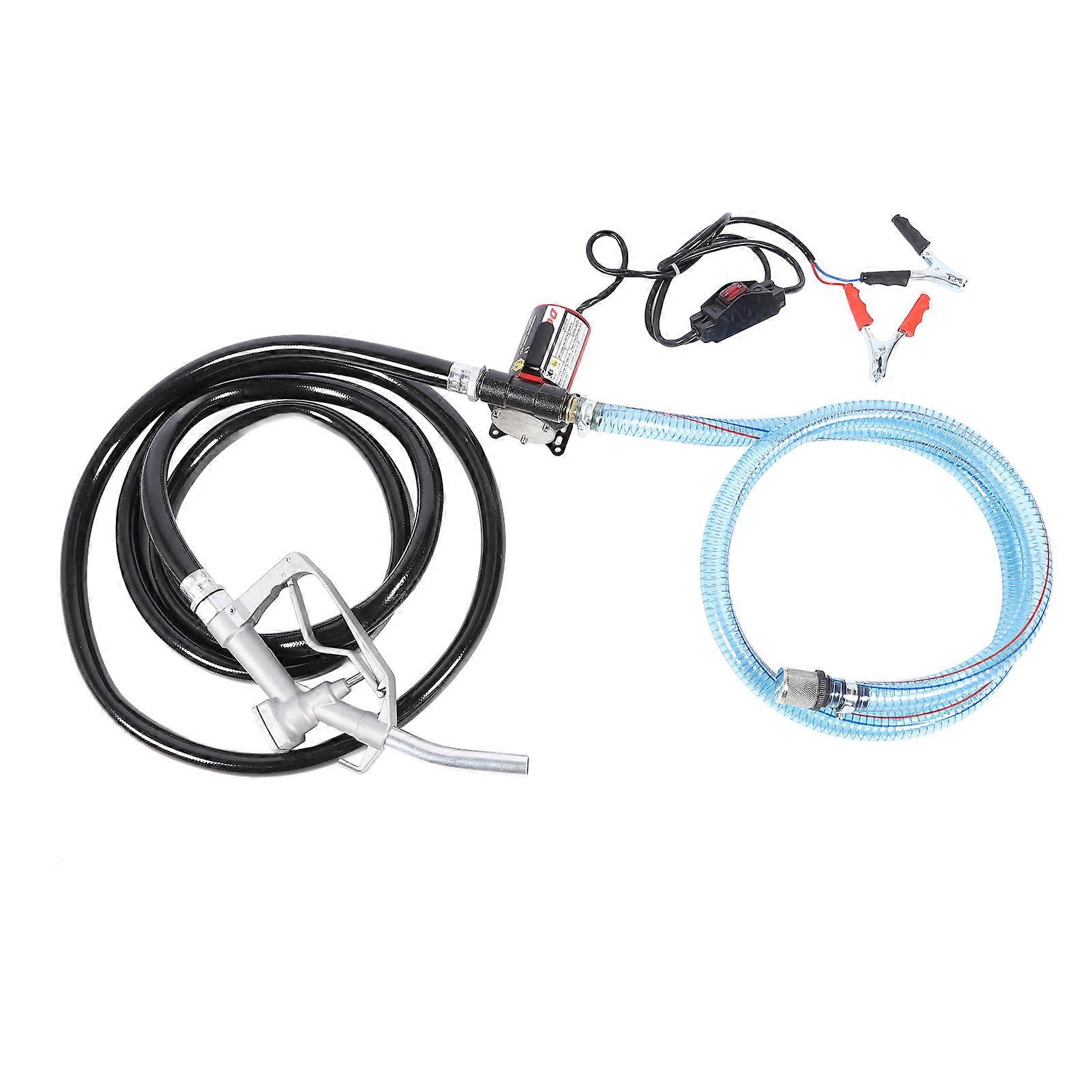 12V Electric Oil Pump with Switch Explosion Proof Silent Self Priming Transfer Pump for Gasoline Kerosene