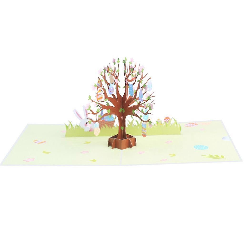 3D Easter Egg Tree Rabbit Greeting Card Set Invitation Blessing Accessory