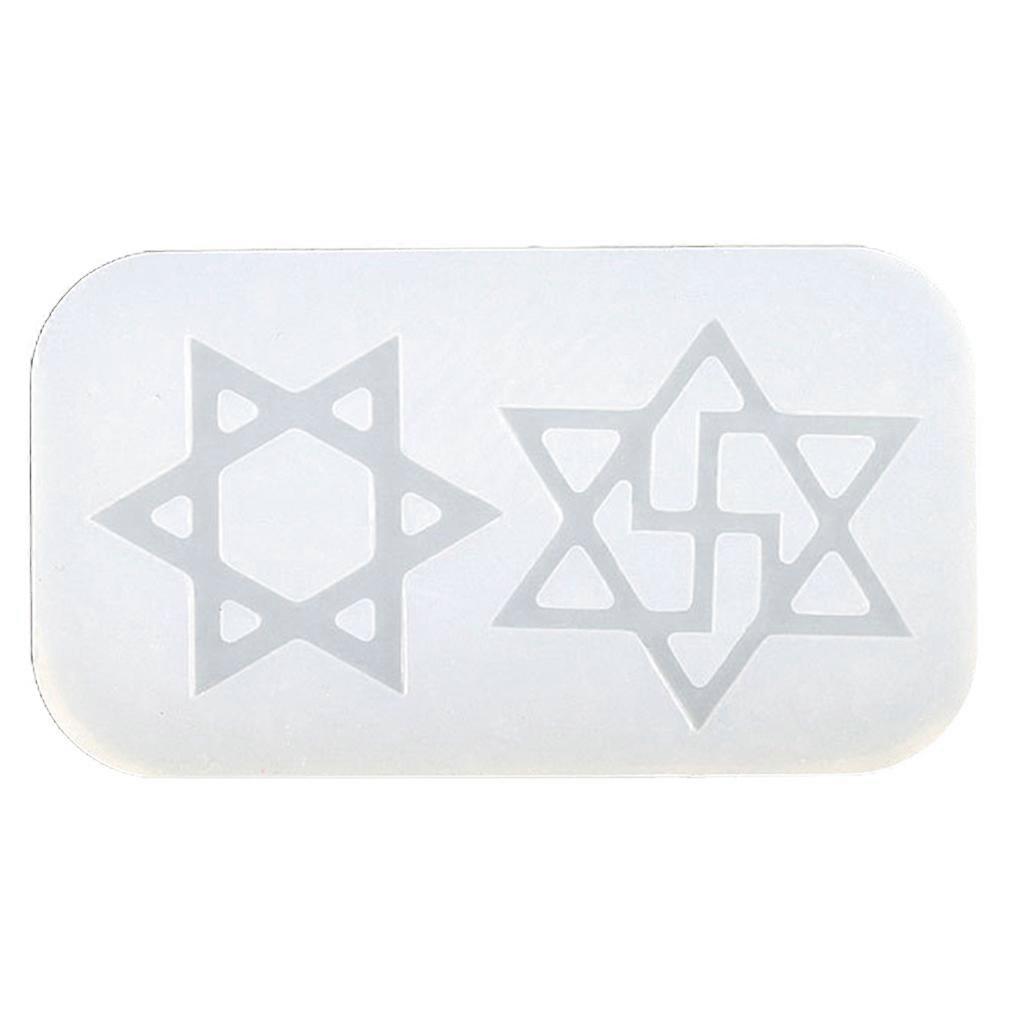 Little Planet/Six-pointed Star Keychain Mould With Hole Pendant for DIY Craft