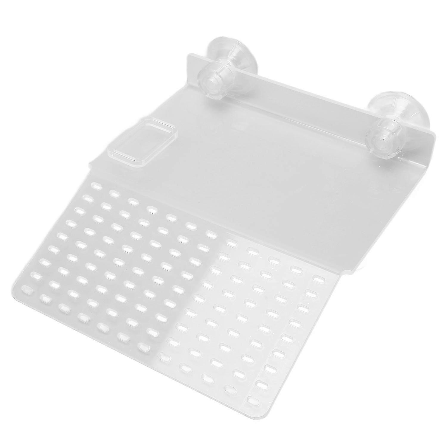 Reptile Basking Platform Multipurpose Transparent Acrylic Turtle Dock Basking Platform with 2 Suctio