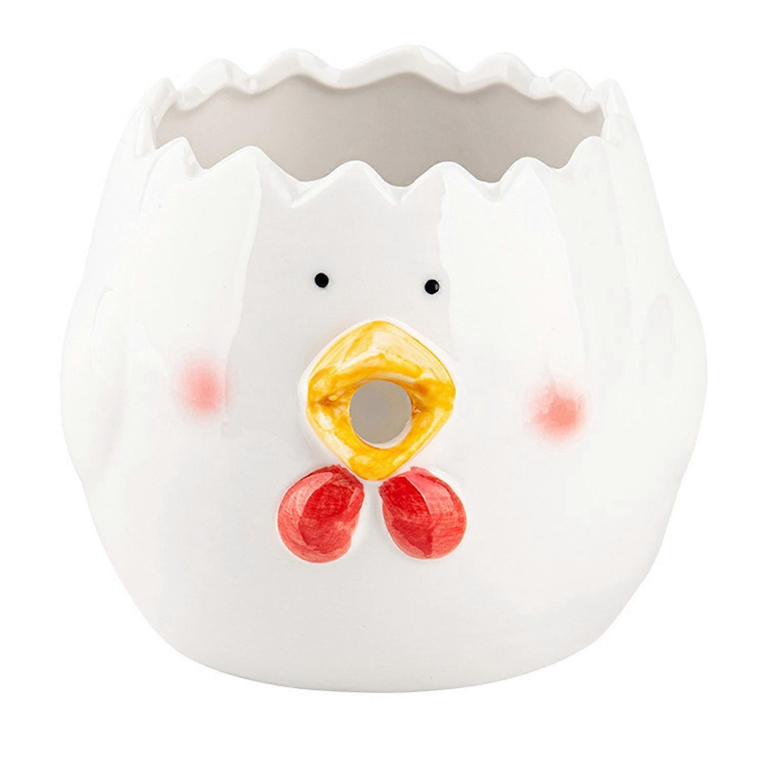 Ceramic Egg Separator Handmade Cute Small Egg Filter Splitter Chick Design Kitchen Gadget Cooking