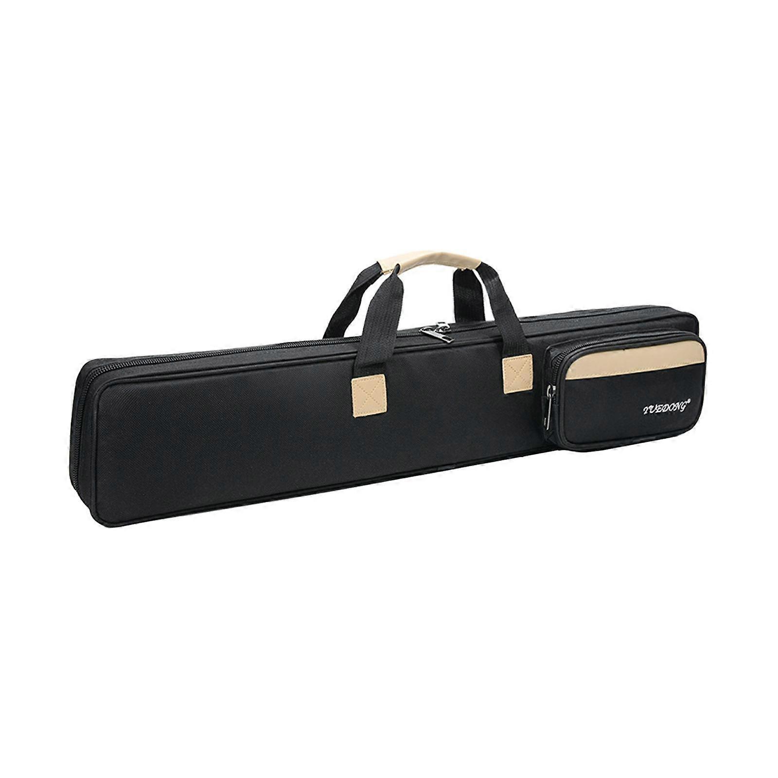 Bâtons de queue de billard Sac 1/2 Cue Case Portable résistant à l’usure Hold 3 Butt 4 Shaft Noir