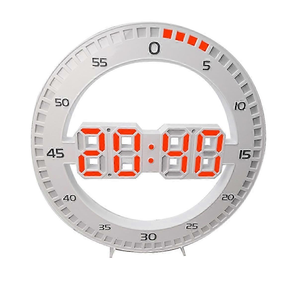 Living Room Wall Clock 3D LED Portable Wall Clock Electronic Clock Portable Screen With Jumping Sec