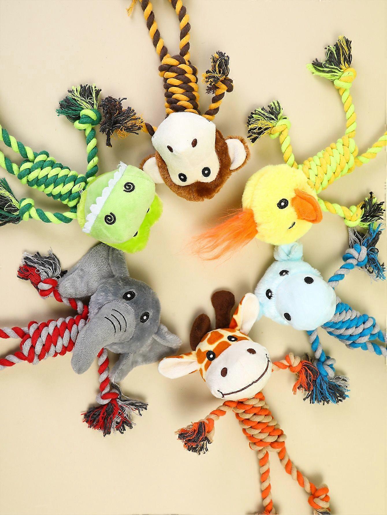 1 قطعة حبل الأليفة أفخم مضغ لعبة الكرتون على شكل الذاتي اللعب ملحق تخفيف الملل ، للحيوانات الأليفة فقط