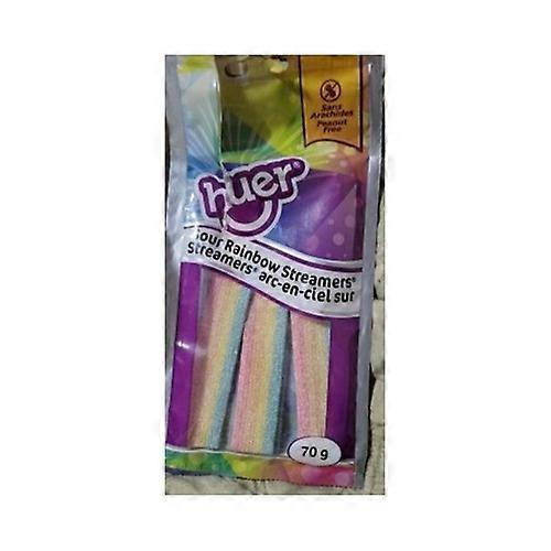 Huer Sour Rainbow Streamers, 70 Grams (Case Of 12)