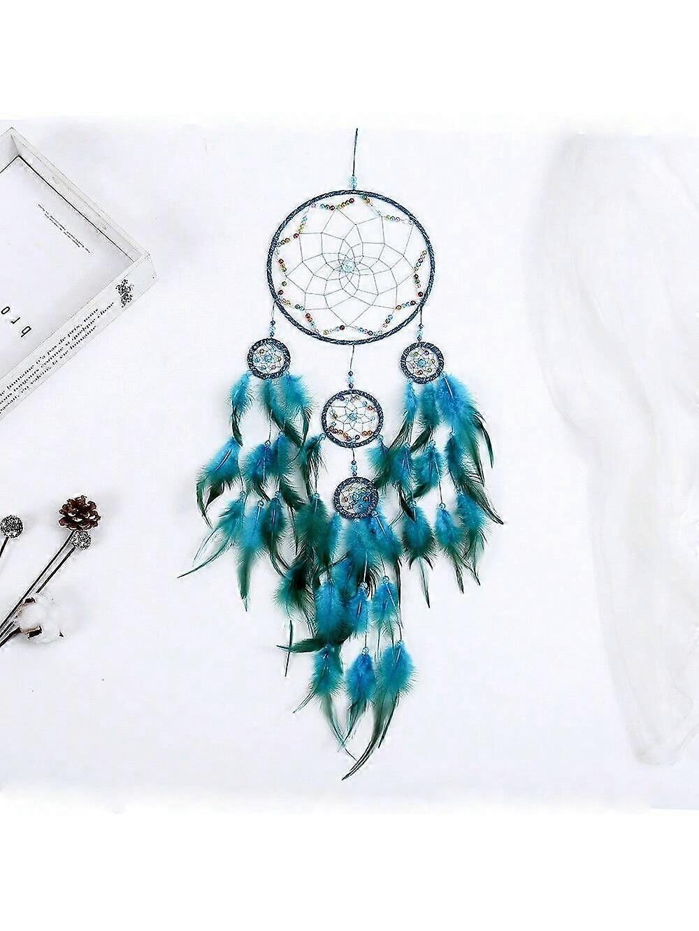 手作りの自由奔放に生きるスタイルの壁掛けドリームキャッチャー壁ドリームキャッチャー寝室ドリームキャッチャー美しいドリームキャッチャー寝室の家の装飾女の子の部屋の装飾A