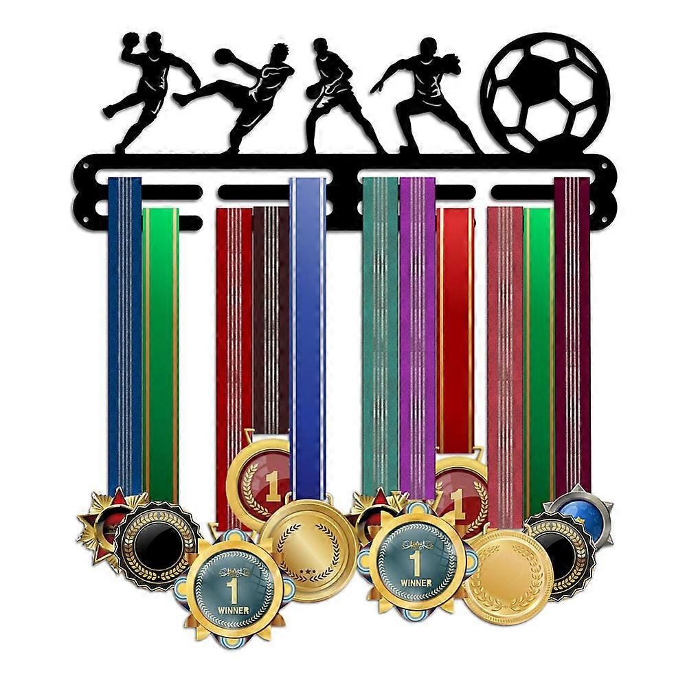 Medals Hanger Display Holder Rack Wall Mount Hanger Decor Trophy Shelf Tiered Award Rack Award Ribbon Hanger with Box for Over 50 Medals Easy to Insta