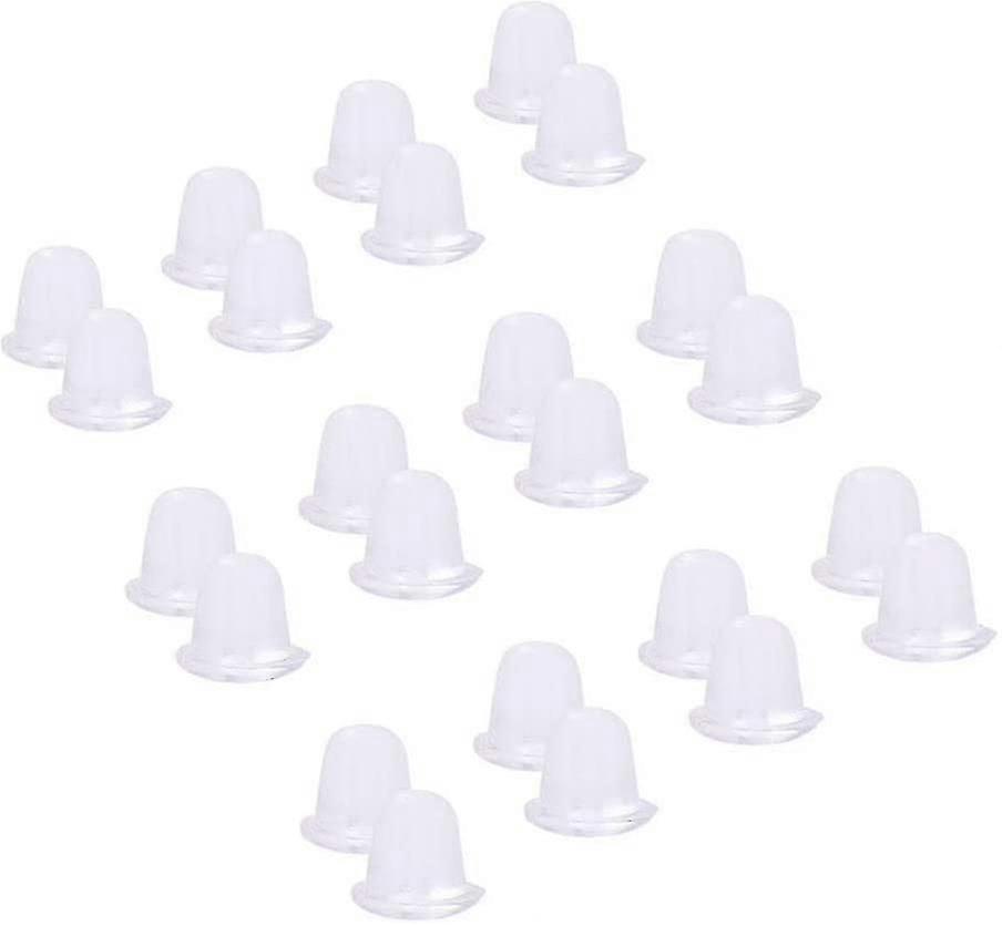 100pcs Iave Rubber Clear Soft Earring Backs,bullet Safety Earring Stopper