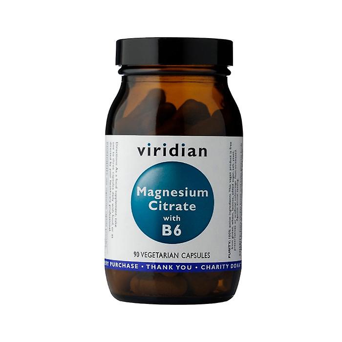 Viridian Magnesium Citrate with B6, 90 Veg Caps