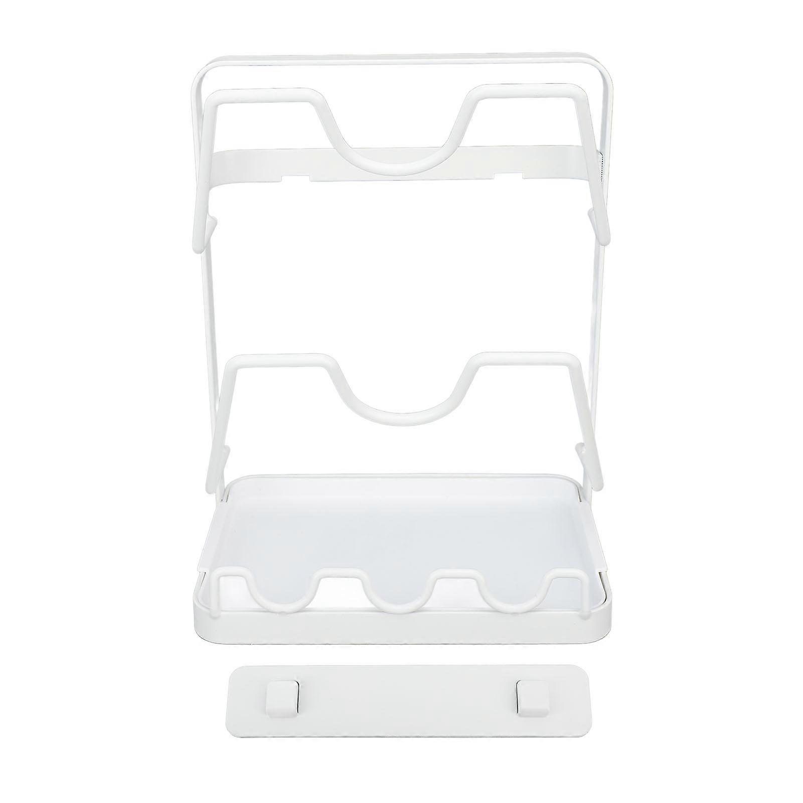 Pot Lid Rack Wall Mounted Waterproof Rustproof Double Layer