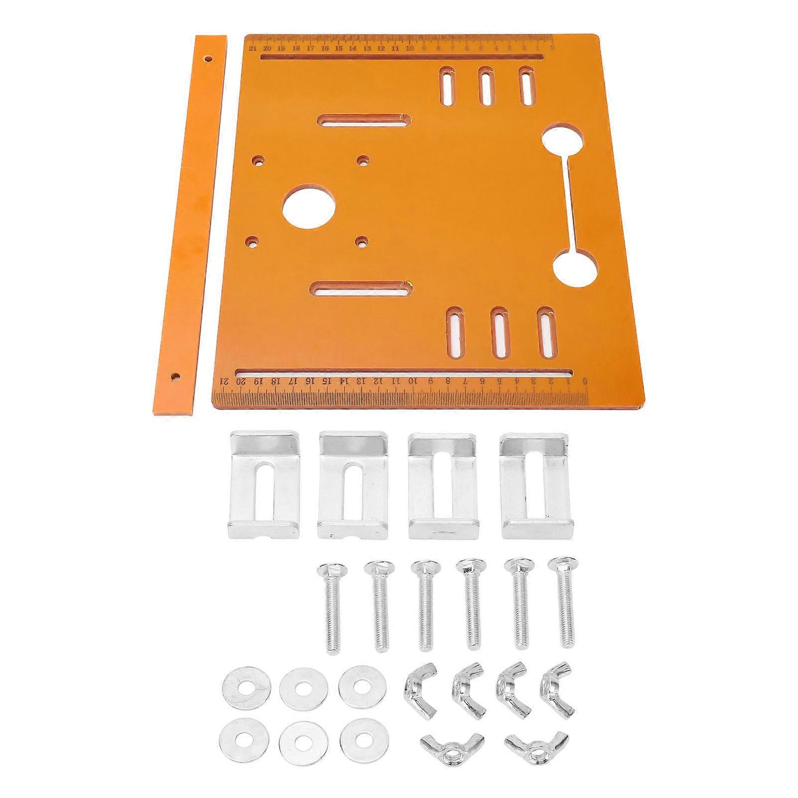 Cutting Machine Base Plate Circular Saw Guide Bottom Board Table Insert Plate for Woodworking Projects 28x25cm