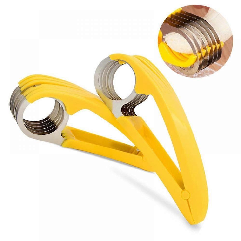 2 Pieces Of Banana Slicer, Fruit Slicer, Cucumber Cutter, Kitchen Tool, Suitable For Bananas, Sausages, Strawberries, Grapes