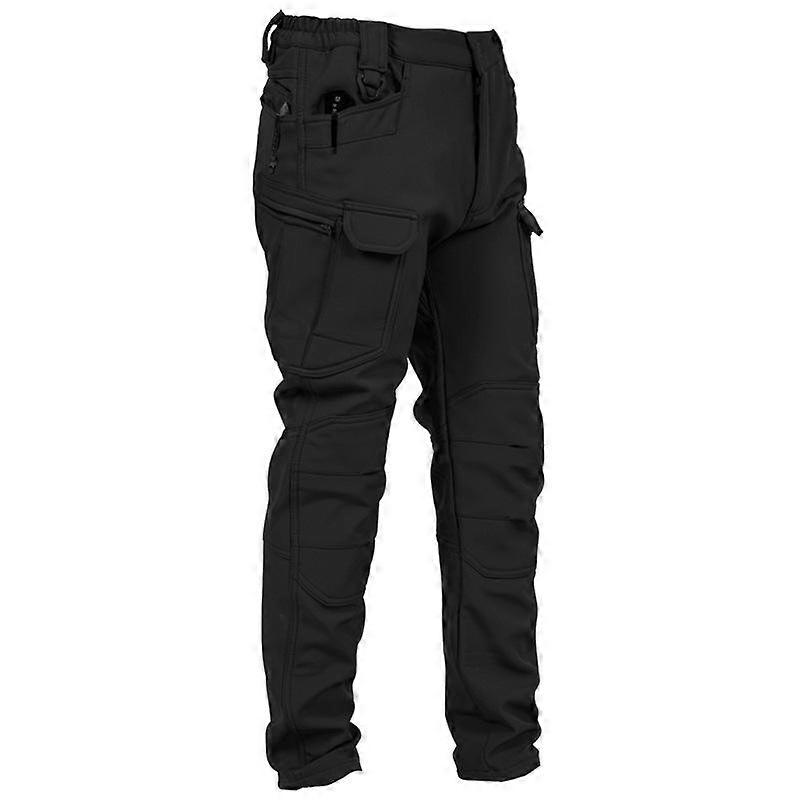 Tactical Plush Pants Men X7 Soft Shell Fleece Windproof Waterproof Camo Combat Warm Trousers Big Pocket Wear-resistant Trekking Cargo Pants