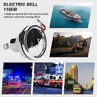 12 V 110dB Elektrische Klingel Laute Sicherheitsalarmhupe Interner Schlag Edelstahl Notfall-Alarmglocke für Auto Fahrzeug Motorrad Marine Boot MK8167