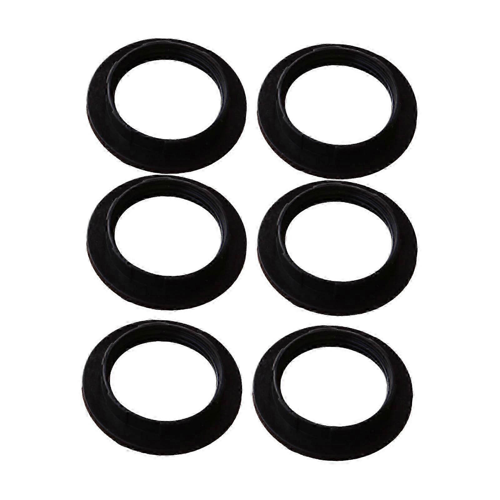 6Pcs E26 Outer Rings Bulb Holder Lamp Shade Adapter E27 Lamp Cap Rings Ferrule white