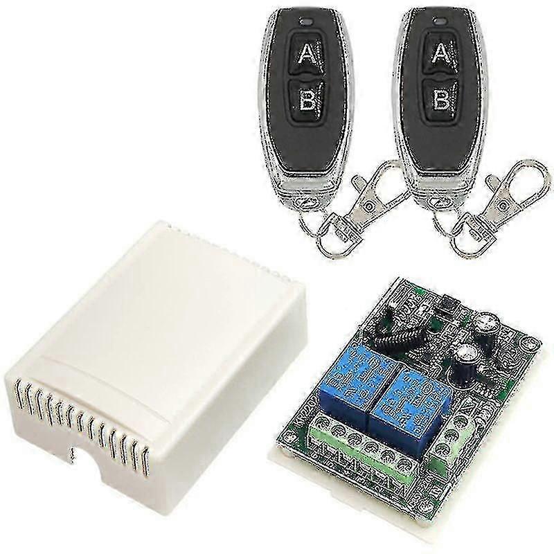 220v Ac 2 Channel Wireless Remote Control Switch, Rf Receiver 433mhz Relay Module With On/off Transmitter Compatible Garage Door, Light, Home Use