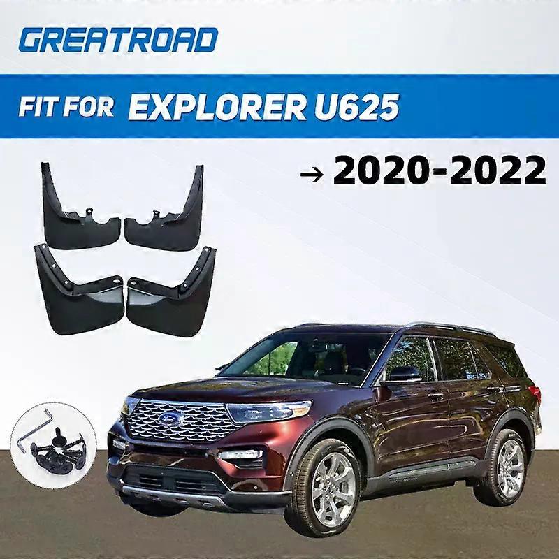 unique 4x Mudflaps for Ford Explorer U625 2020-2022 2021 Anti-splash Upguards Mud Flaps Mudguards Fender Front Rear Wheels Accessories