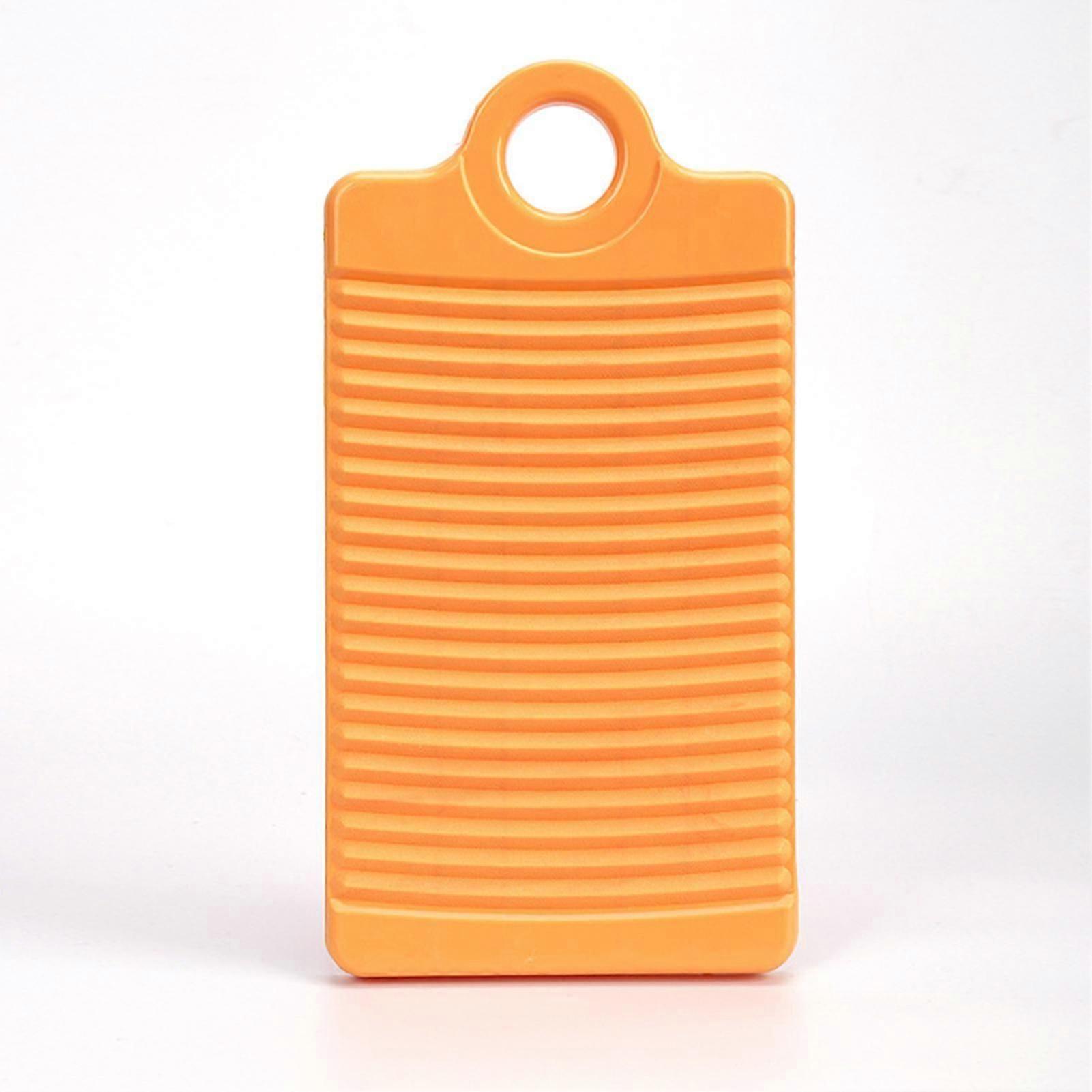 Compact Washboard With Non-slip Slot Lightweight Pp Material Portable Scrubbing Handyellow