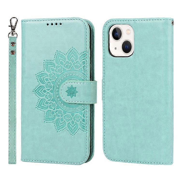 Compatible For iPhone 15 R61 Texture Wallet Case with Print Design PU Leather Phone Cover