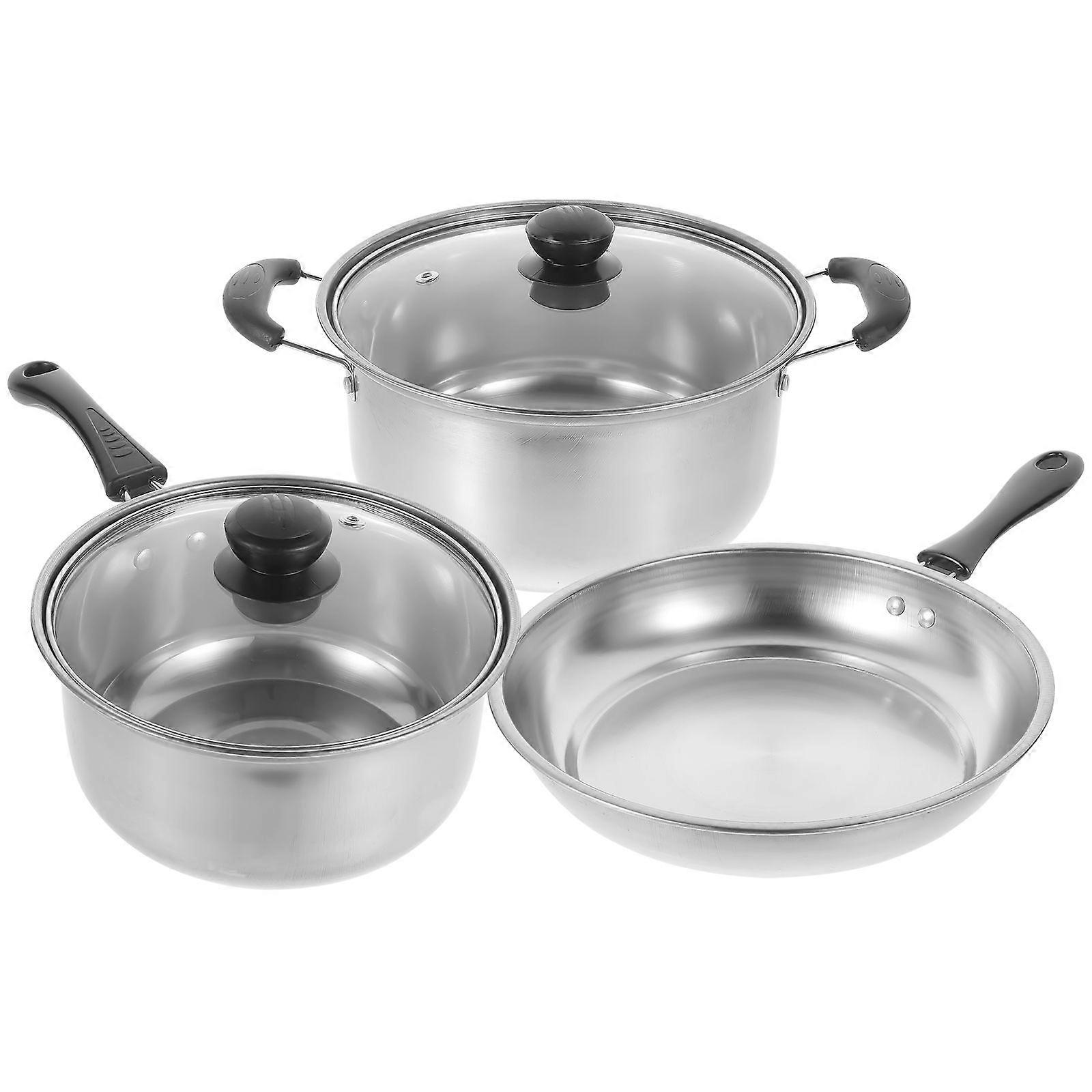 1 套不锈钢炊具汤锅小奶锅厨房煎锅