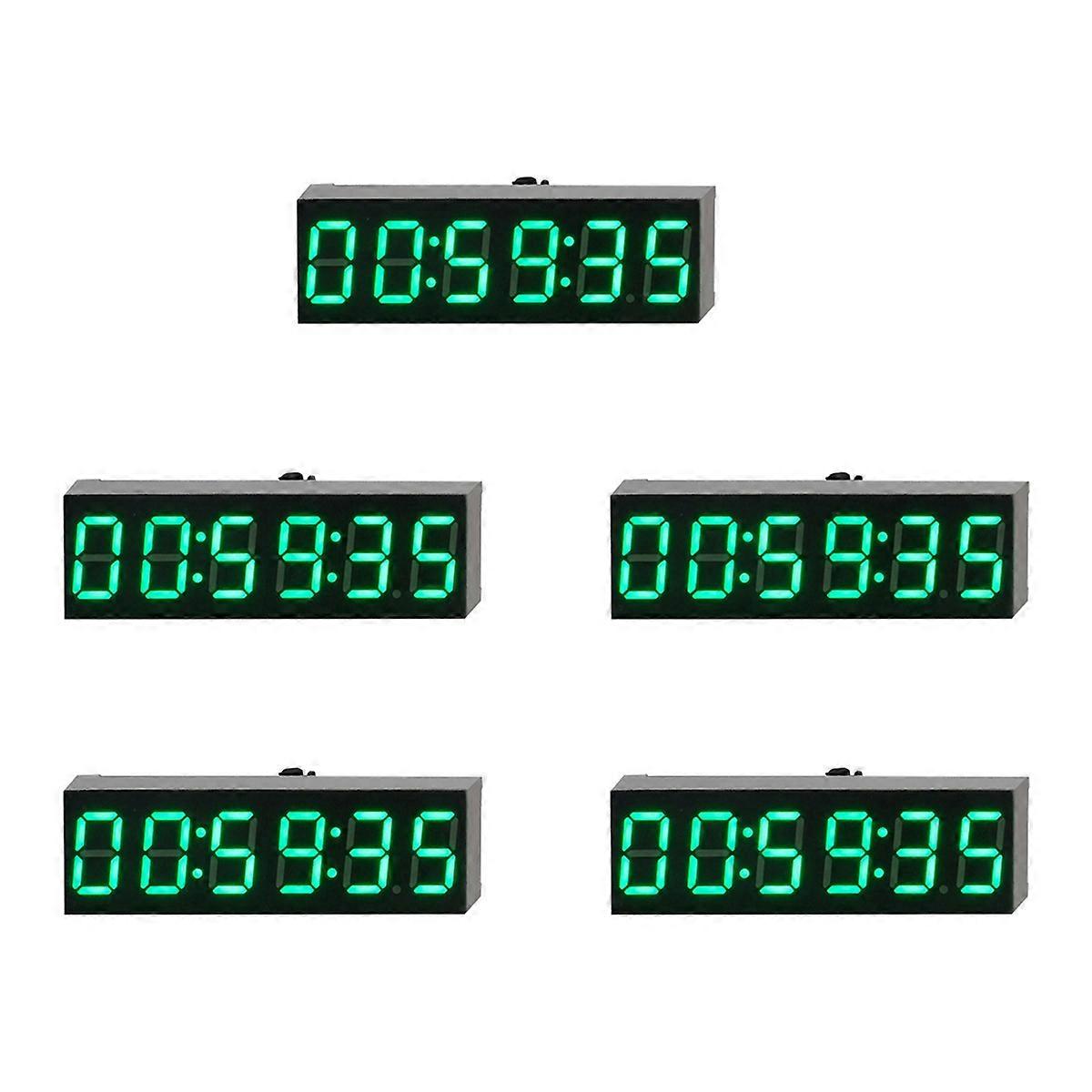 5pcs 0.36 Inch 6-Bit Clock LED Digital Electronic Clock W Second Display Module Power Off Memory Br