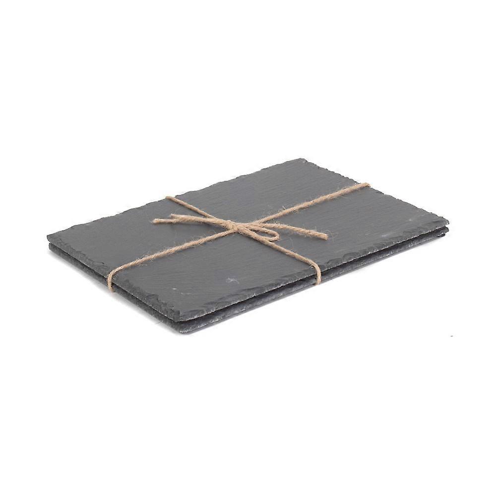 Set Of 2 Drinks Large Rectangular Slate Placemats