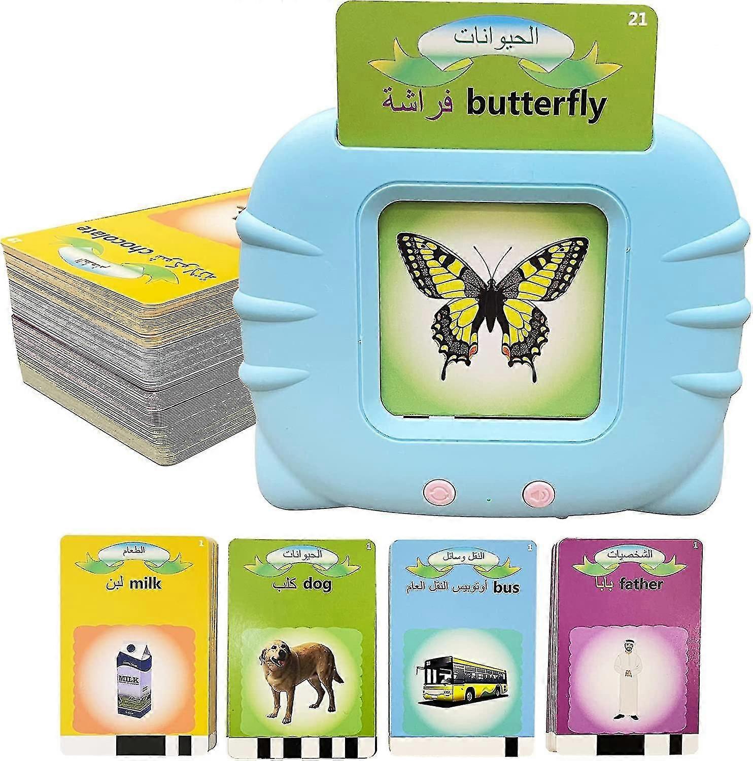 عربي إنجليزي أبجدي ناطق بطاقات فلاش للأطفال ، تعلم الحروف العربية ، 224 كلمة بصر أساسية ، ألعاب تعلم عربية للأطفال الصغار