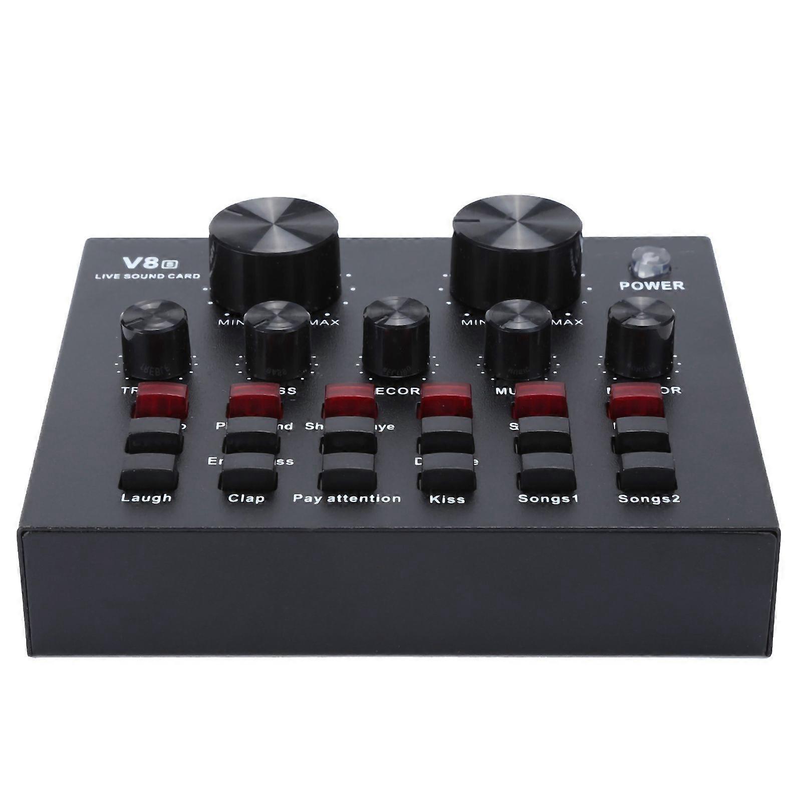 V8 Live Broadcast Sound Card Mobiele telefoon USB Host Multifunctionele Computer Karaoke