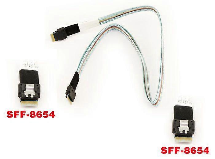 KALEA-INFORMATIQUE MiniSAS SFF-8654 to SFF-8654 Cable - SAS 4.0 - Shielded - Length 50cm
