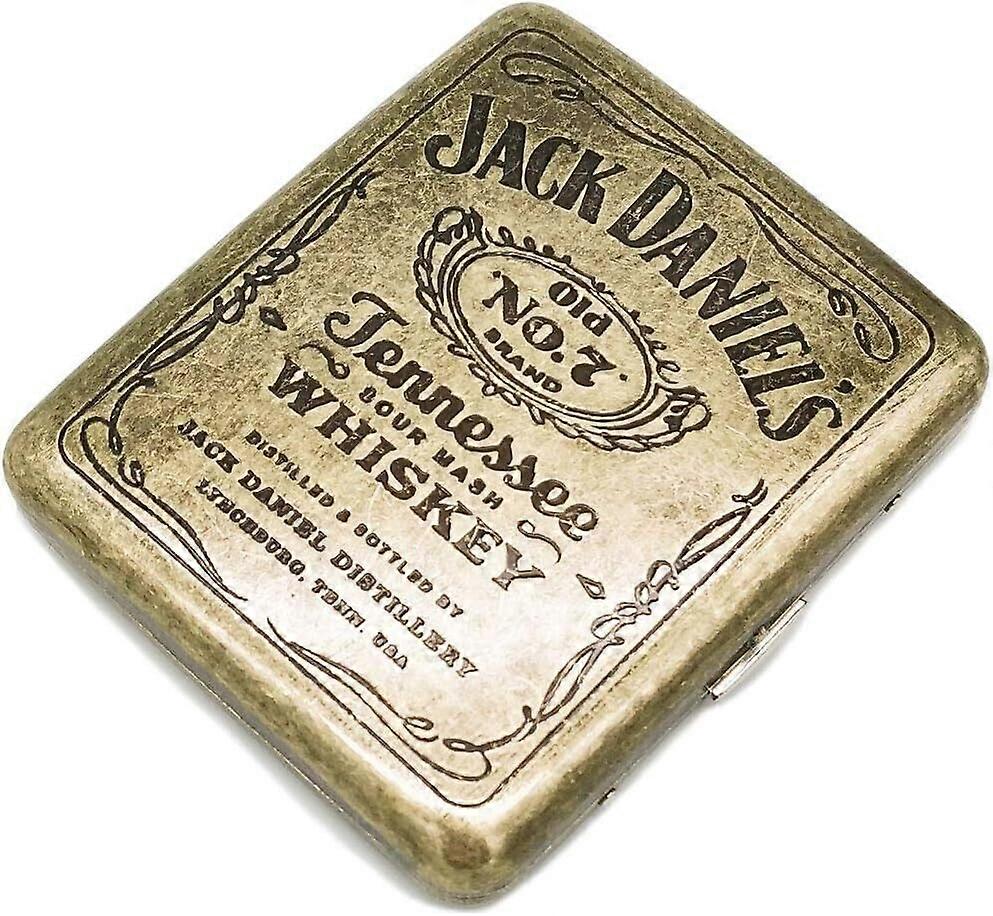Retro Metal Cigarette Case Retro Men's Tobacco Clip Suitable For 18 Cigar King Size