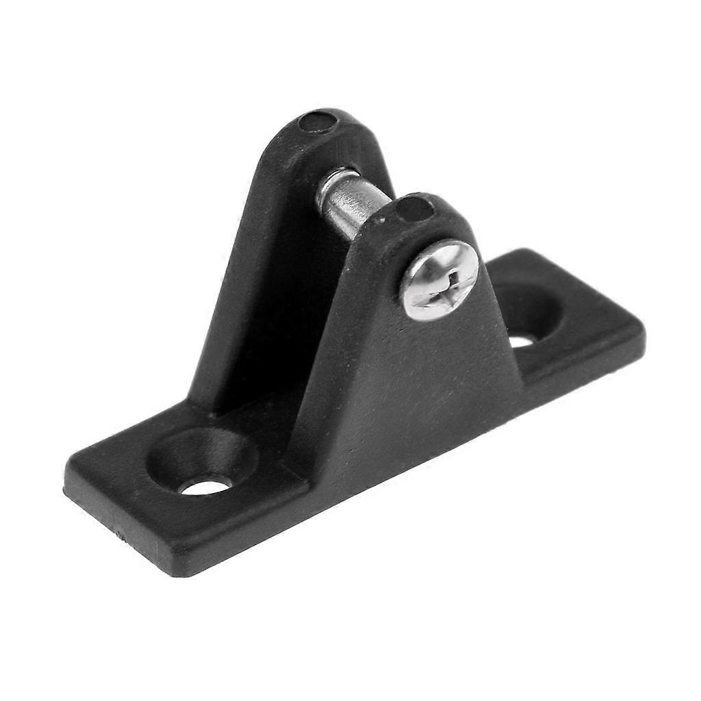 2x Angle Deck Hinge Mount Black Nylon Bimini Top Marine Hardware Flat Mount