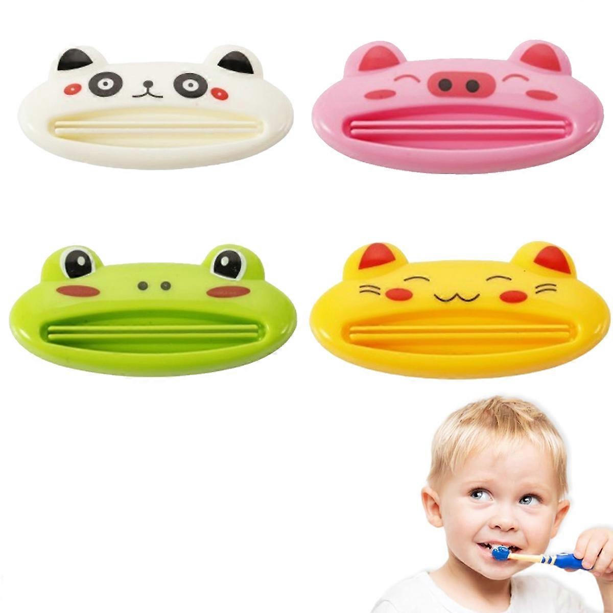 Toothpaste Tube Squeezer For Universal Use, Cartoon Toothpaste Cap Dispenser Made From High-Strength And Water-Proof ABS Material