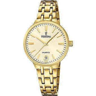 Festina Mademoiselle Women's Watch - F20719-2 Gold Steel Bracelet