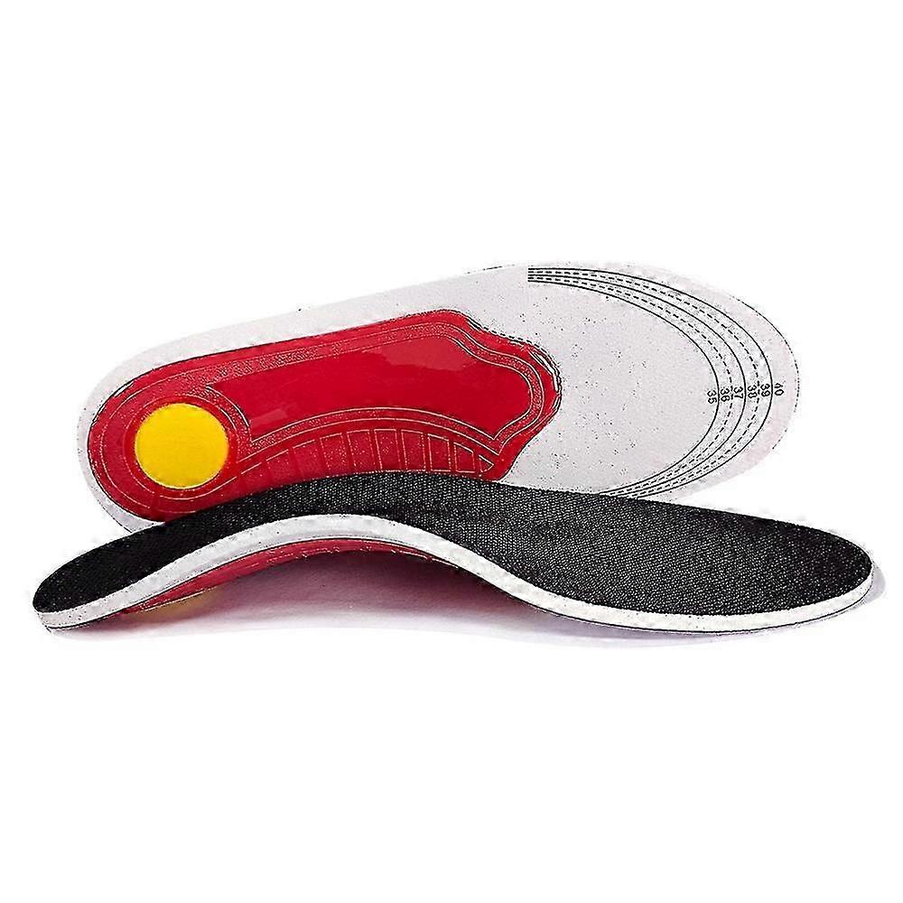 1 Pair Orthotic Insole Arch Support Damping Cushion Padding Flatfoot Orthopedic Insoles,Red-L/41-46 New_1