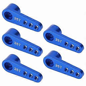 5Pcs 25T Servo Horns Aluminium Alloy RC Servo Hornss Blue for 02073 996R MG946R E9001