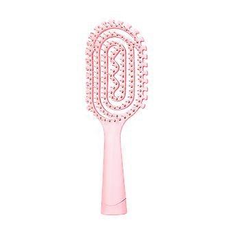 Brosse à cheveux pratique avec des motifs évidés et des poils pour un démêlage facile et un brushing Sécurité Poignée ergonomique Violet
