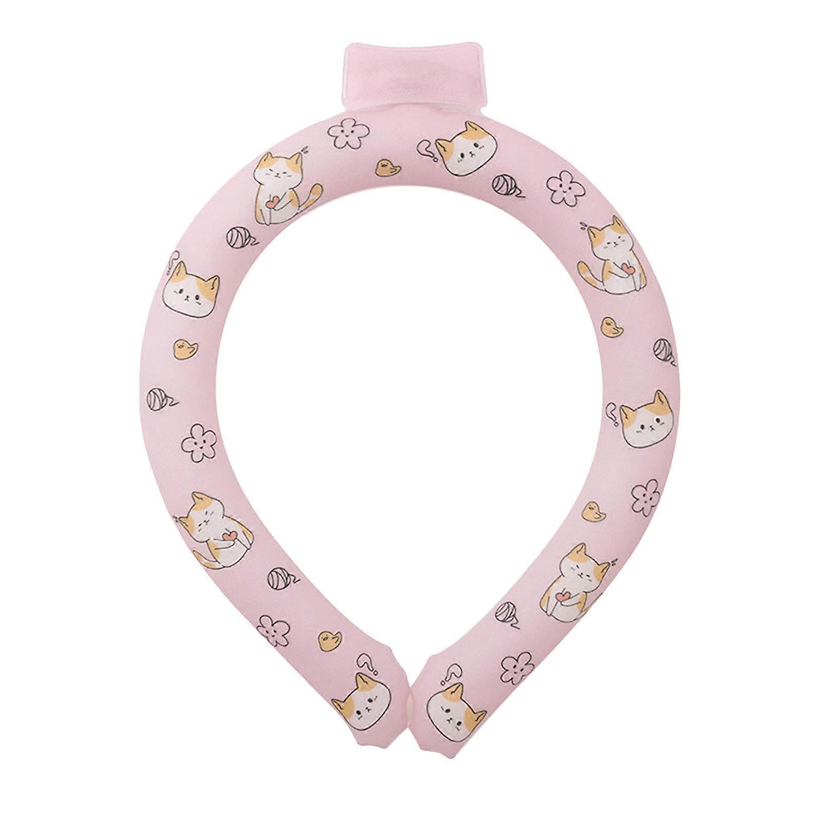 Neck Wrap Cooler for Summer PCM Lasting Ice Cold Feeling Cooling Tube Collar Indoor Outdoor Activities Pink