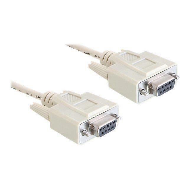 DeLOCK Null modemkabel DB-9 (F) till DB-9 (F) 5 m med räfflade skruvar grå