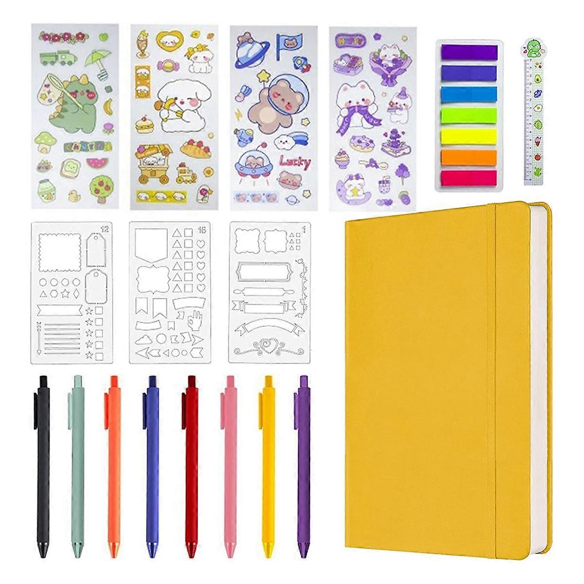 Hardcover Notebook Set,Supplies Planner Daily Stationary G