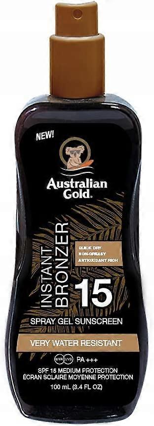 Australian Gold SPF15 Spray Gel with Bronzer 100ml