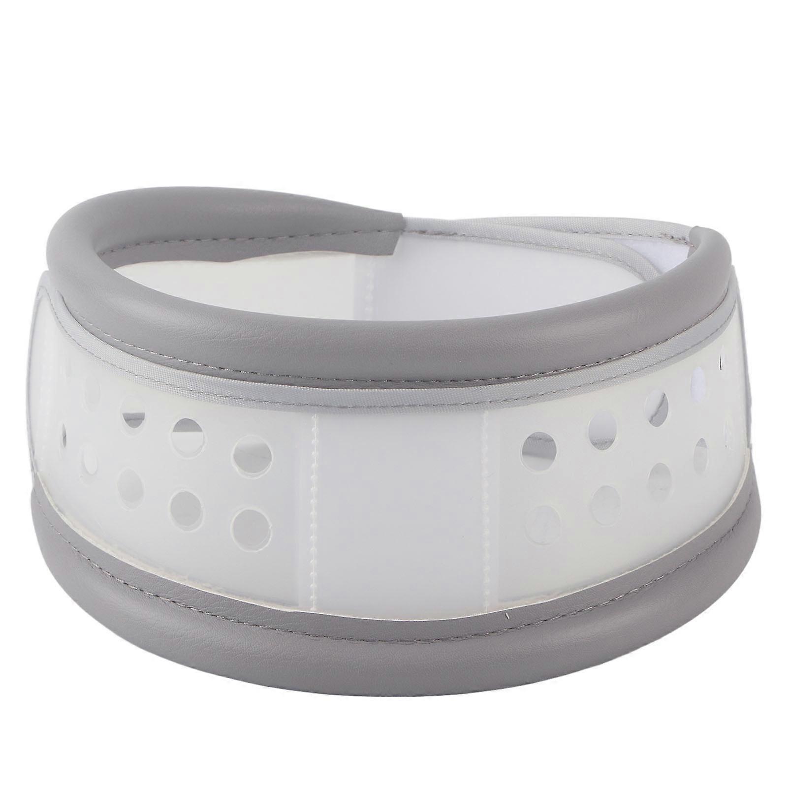 Adjustable Cervical Collar, Separate Design, Neck Protector, Comfortable, Breathable, Ergonomic, Pain Relief Device, Gray, Size L
