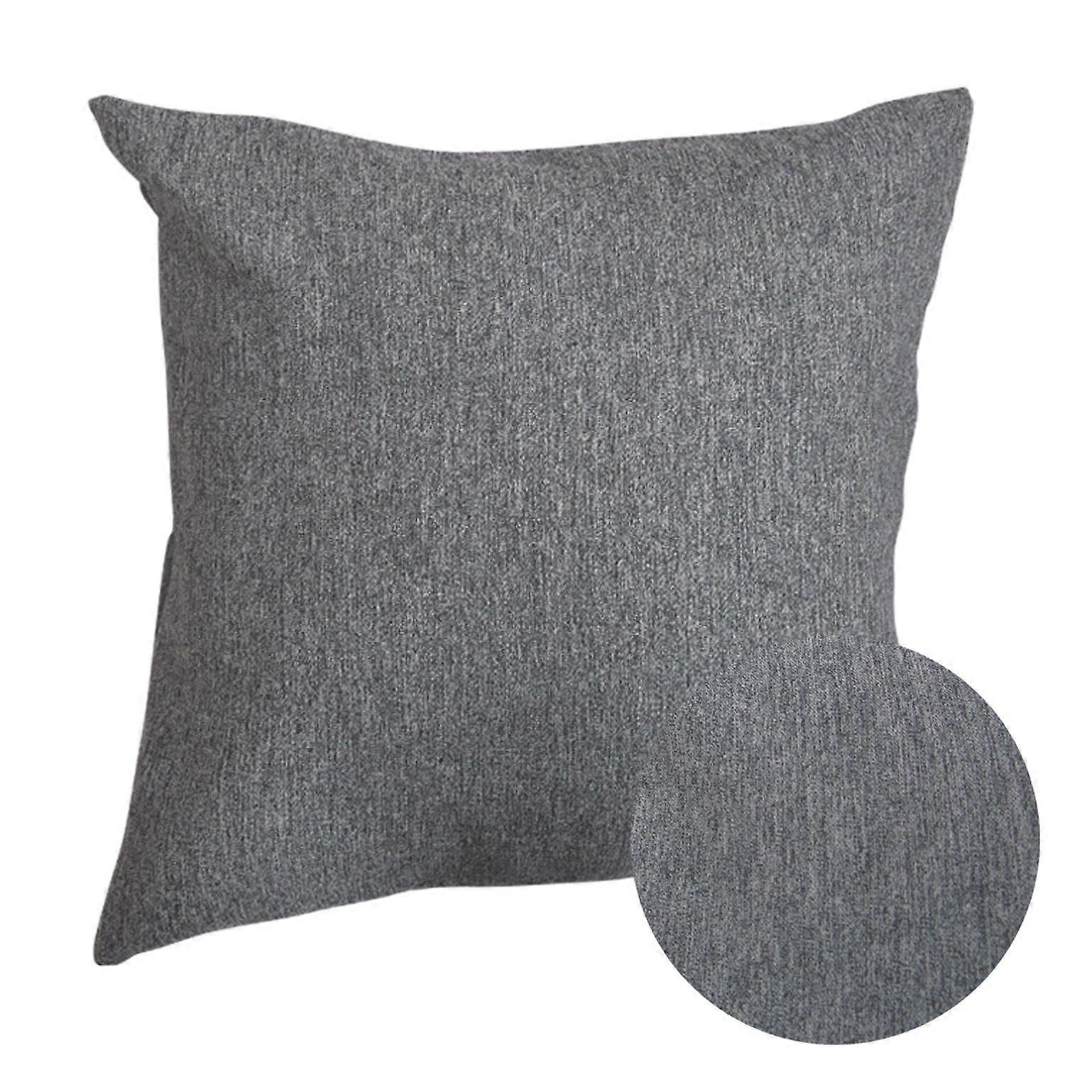 Super Soft Pillow Cases 18 x 18 Inch Dark Grey Decorative Melange Cushion Covers with Hidden Zipper Case Only