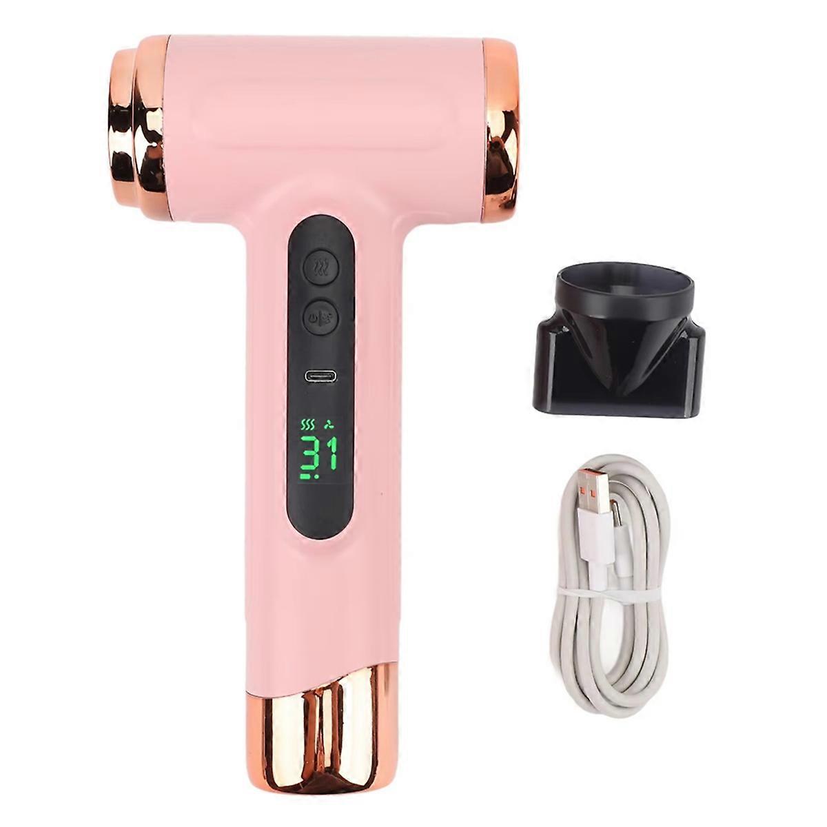 Portable Hair Dryer 200W Fast Drying with Nozzle for Travel,A