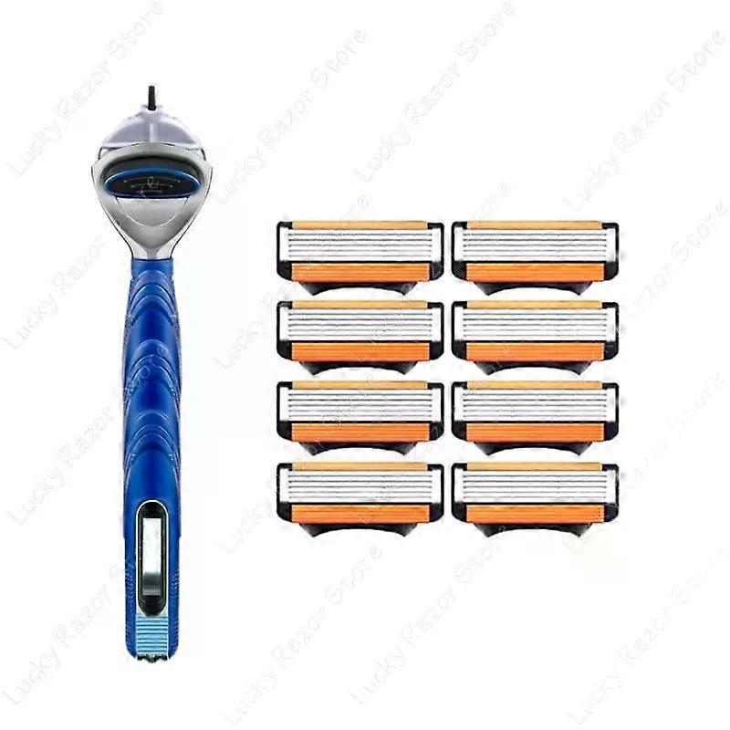 Shaver Cyclic replaceable Razor Blade 5 Layers Safety Manual Shaving Head Replacement Professional Shaver Blades