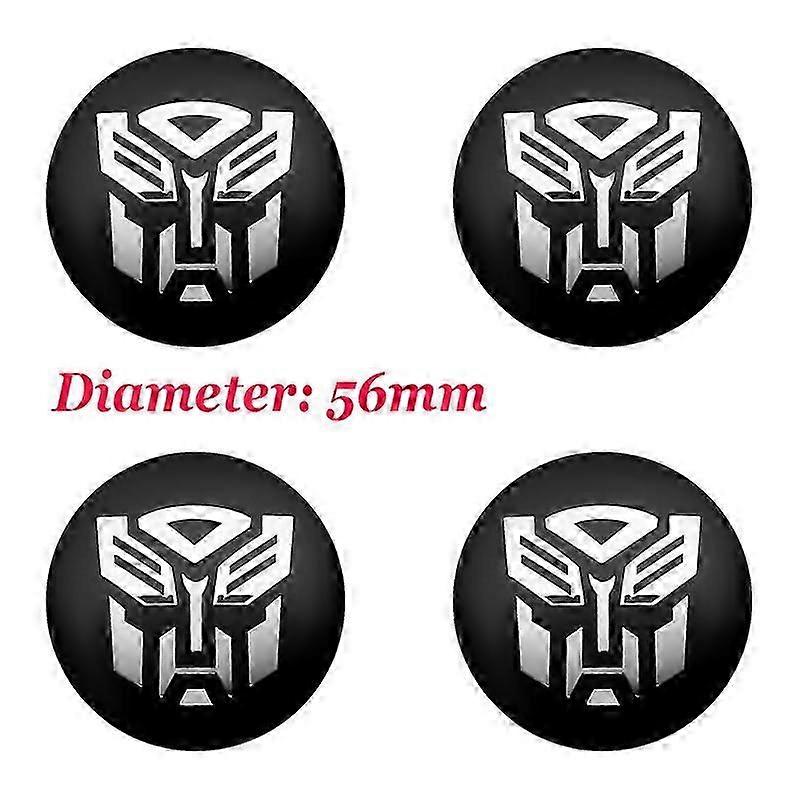 4pcs 56+60mm cool Autobots λογότυπο μετασχηματιστές σήμα έμβλημα αυτοκίνητο πλήμνη τροχών κεντρικό καπάκι αυτοκόλλητο χείλος κάλυψη auto styling αξεσουάρ
