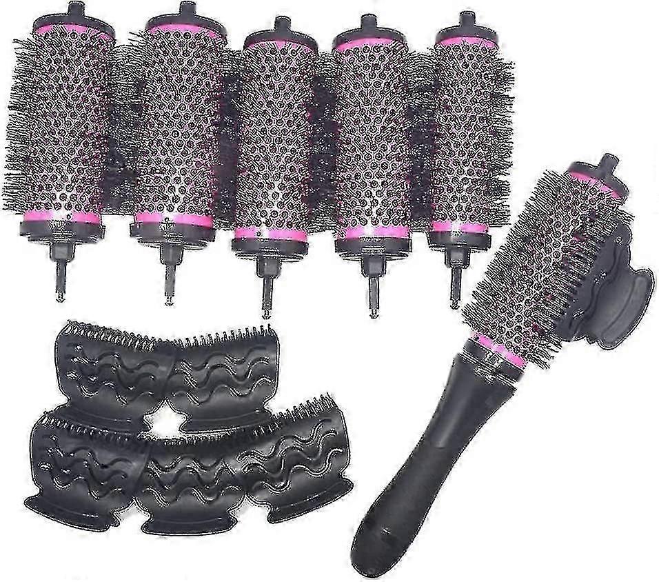 Poignée de brosse à rouleaux à cheveux détachable 6pcs / ensemble 3 tailles de brosse ronde avec (comme indiqué dans la figure)