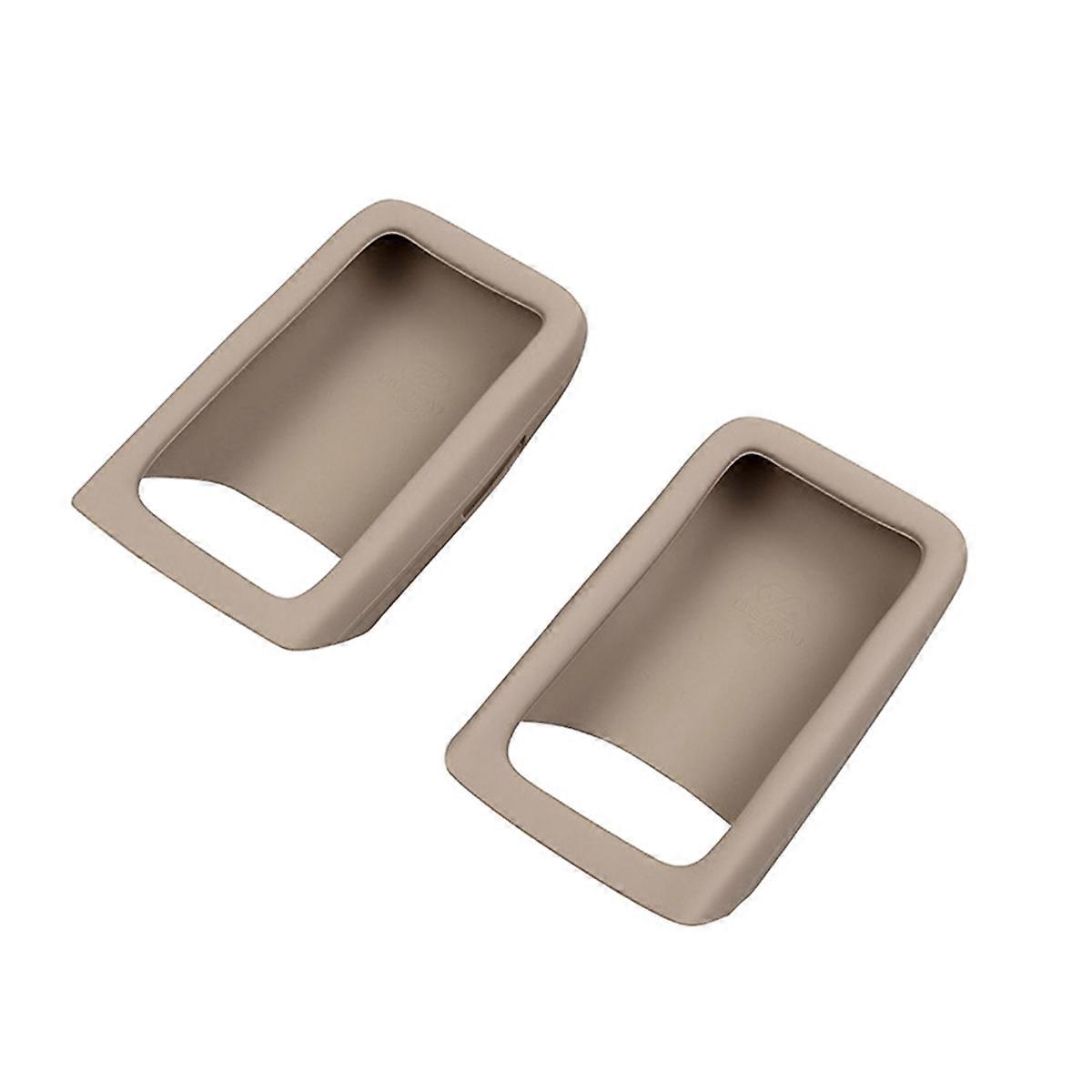 Middle Row Armrest Screen Protector Silicone Anti-Scratch Sleeve Inteiror Trim for Alphard 40 Series 2024 Beige